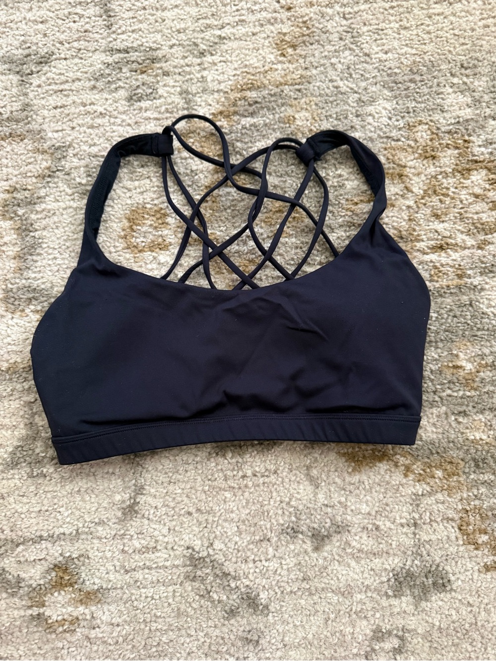 CRZ YOGA Black Strappy Crisscross Sports Bra